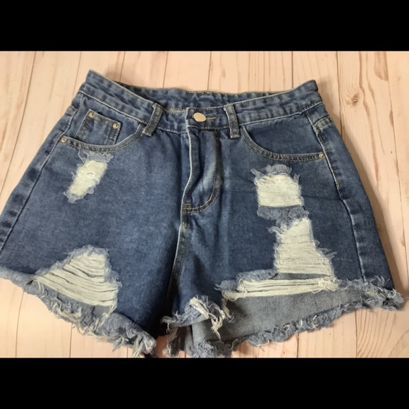 Miley Cyrus Max Azia denim shorts junior size 7 - Picture 4 of 7